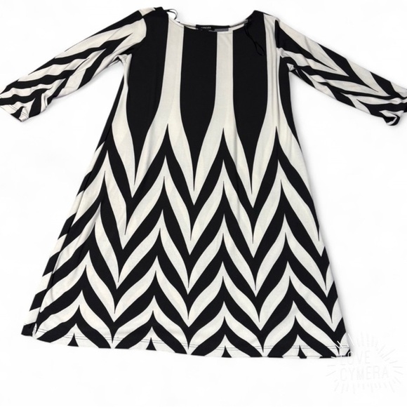 Forever 21 Black and White Chevron Dress - Picture 1 of 5